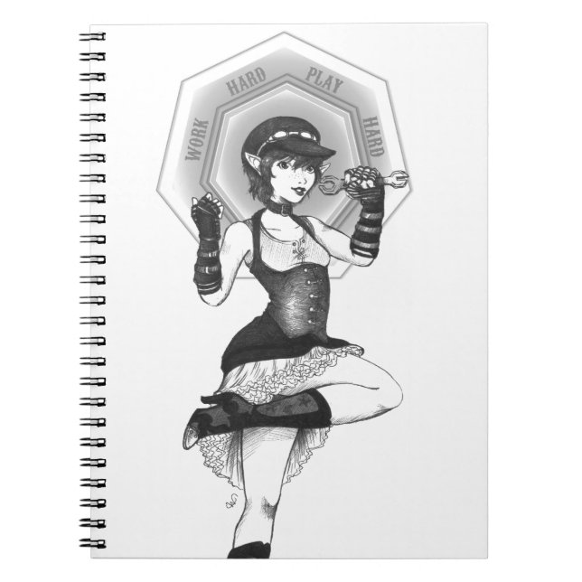 Work Hard, Play Hard notebook (Front)