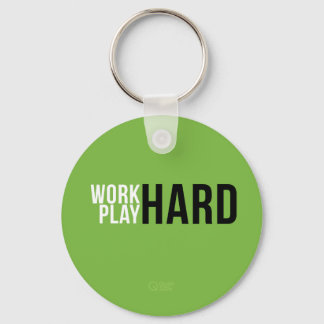Work Hard Play Hard Quote keychain