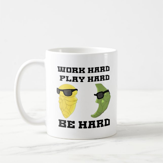 Work Hard, Play So Hard, Be Hard Classic Coffee Mug (Left)