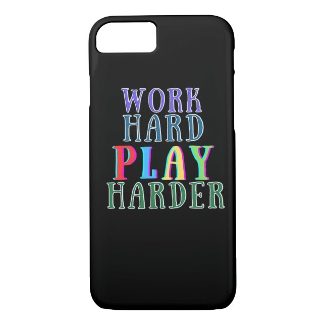 Work Hard Play So Hard For Gamers Case-Mate iPhone Case (Back)