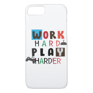 Work Hard Play So Hard Funny Quote Labor Day iPhone 8/7 Case