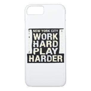 Work Hard Play So Hard- Labor Day Funny and Vintag iPhone 8/7 Case