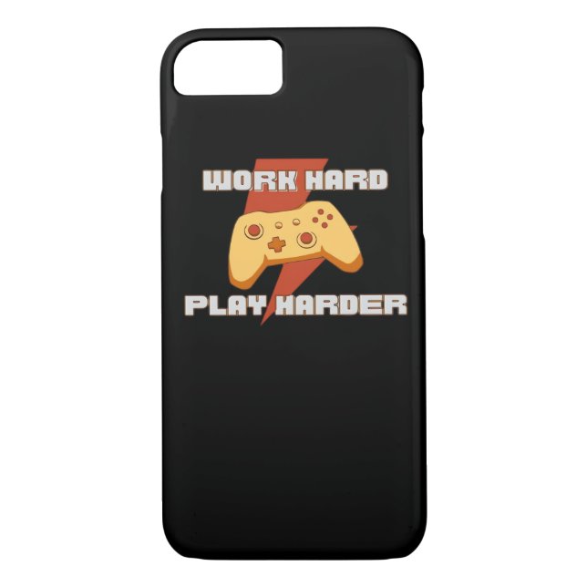 Work Hard Play So Hard Meme Quote Case-Mate iPhone Case (Back)