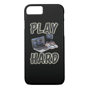 Work Hard Play So Hard Motivational Tech And Sport iPhone 8/7 Case
