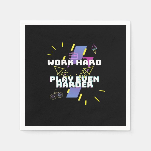 Work Hard, Play So Hard Premium Napkin (Front)
