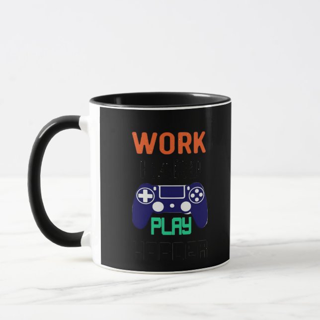 Work Hard, Play So Hard Relaxed Fit  Mug (Left)