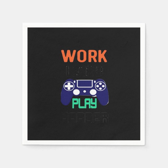Work Hard, Play So Hard Relaxed Fit  Napkin (Front)