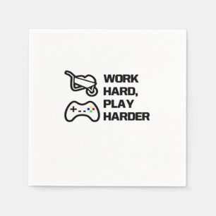Work Hard, Play So Hard Statement Design Classic Napkin