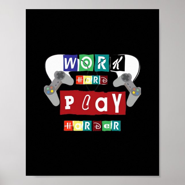 Work Hard Play So Hard Trending Sloth Poster (Front)