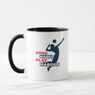 Work Hard Play So Hard Volleyball Player Classic Mug