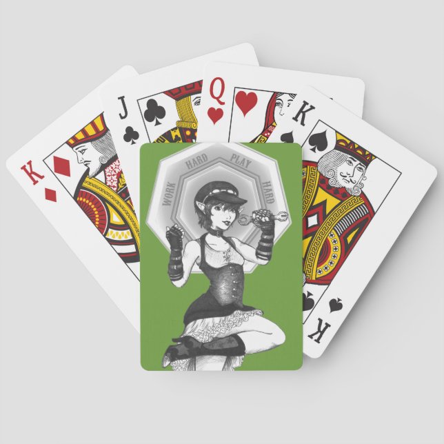 Work Hard playing cards (Back)
