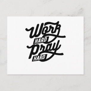 Work Hard Pray Hard Postcard