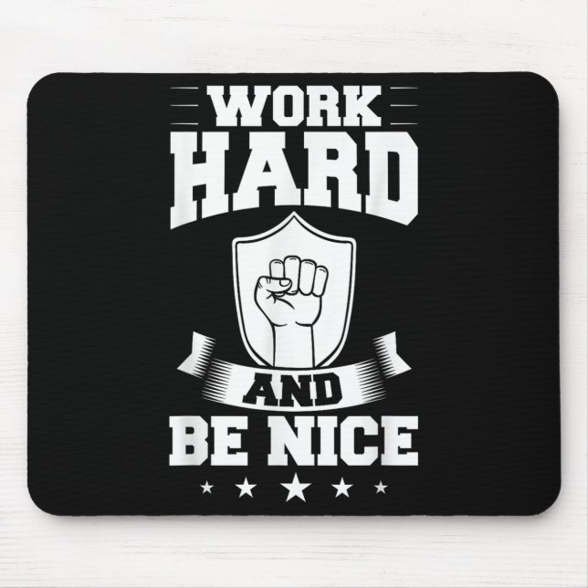 Work Hard Quotes Insration Motivational Saying  Mouse Pad (Front)