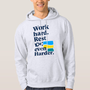 Work Hard Rest Even Harder Beach Lifestyle Design Hoodie