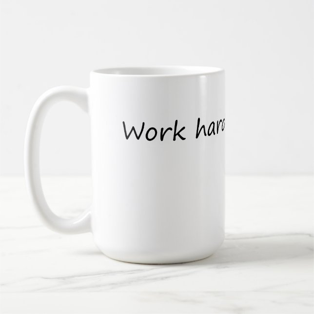 Work Hard Snack Often – Funny Motivation Coffee Mug (Left)