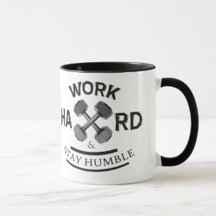 Work Hard Stay Humble - Dumbbell Mug