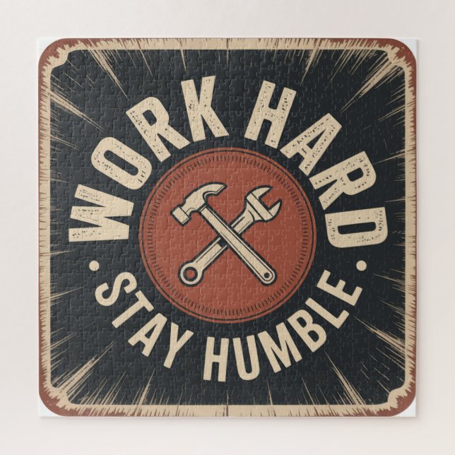 Work Hard, Stay Humble Jigsaw Puzzle (Vertical)