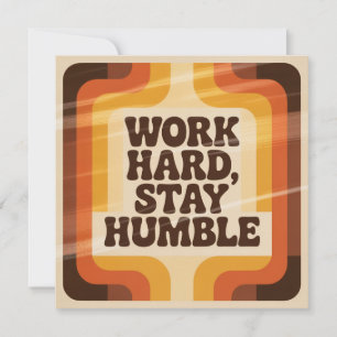 Work Hard, Stay Humble Thank You Card
