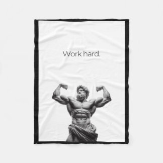 Work Hard Sticker1 Fleece Blanket