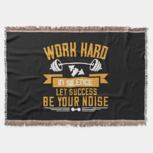 Work hard throw blanket