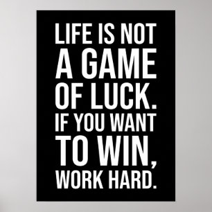 Work Hard To Win - Gym, Hustle, Success, Motivatio Poster