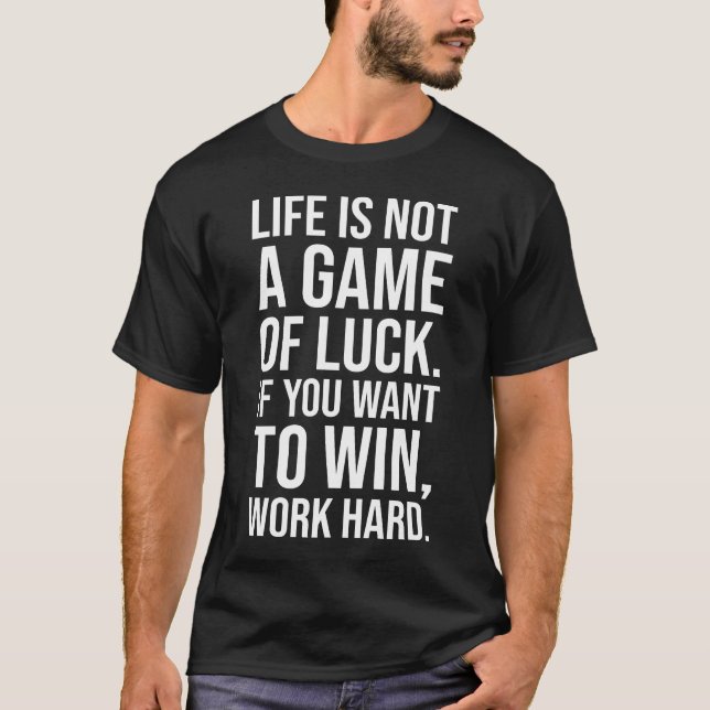Work Hard To Win - Gym, Hustle, Success, Motivatio T-Shirt (Front)