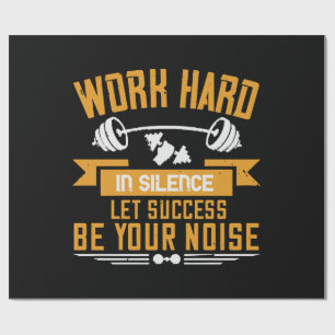 Work hard wrapping paper