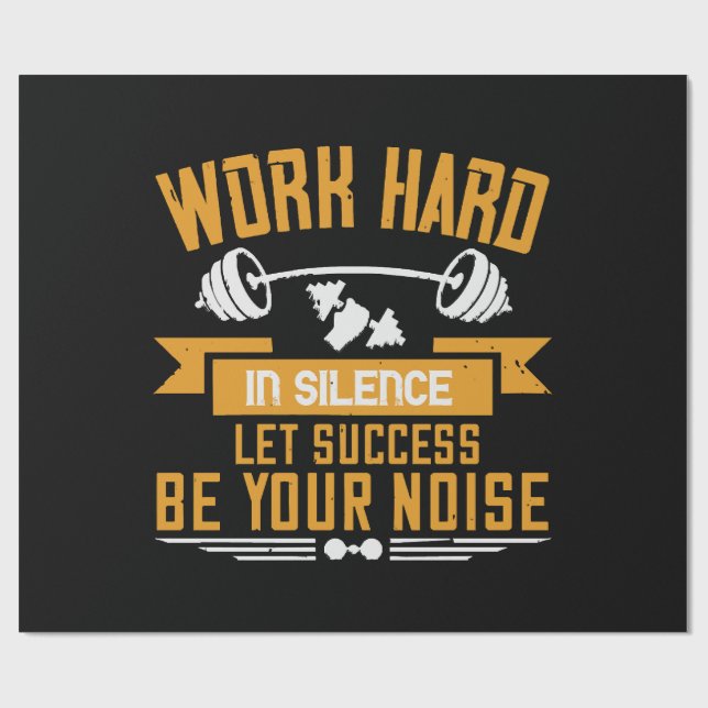 Work hard wrapping paper (Flat)