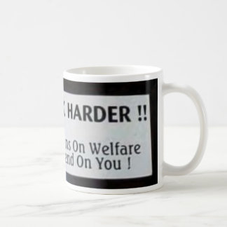 work harder coffee mug