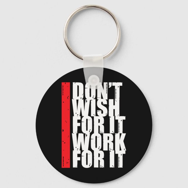 Work Harder Motivation Fitness Gym Entrepreneur In Key Ring (Front)