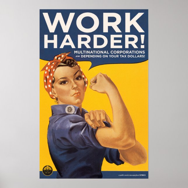 work harder! poster (Front)
