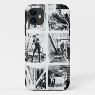 Work inside the caissons, constucting Brooklyn Bri iPhone 11 Case