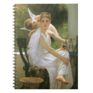 Work Interrupted by Bouguereau, Angel Portrait Notebook