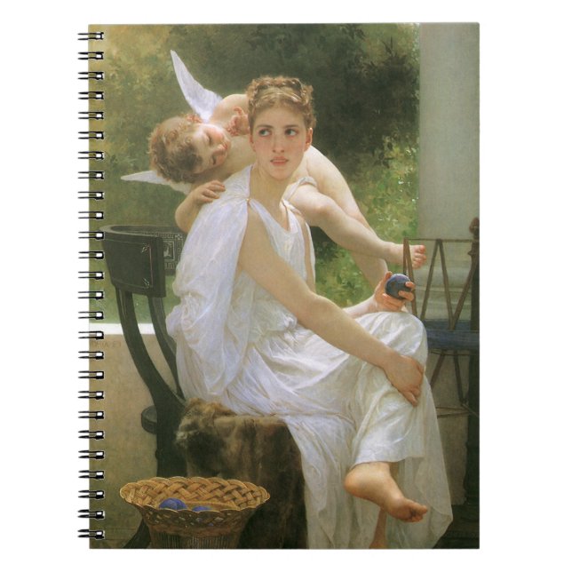 Work Interrupted by Bouguereau, Angel Portrait Notebook (Front)