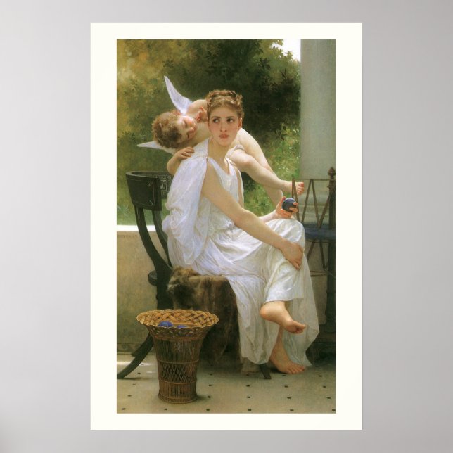 Work Interrupted by Bouguereau, Angel Portrait Poster (Front)