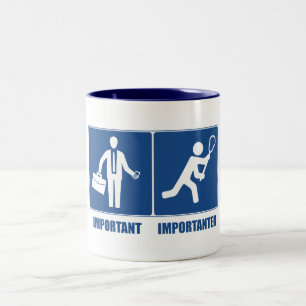 Work Is Important, Lacrosse Is Importanter Two-Tone Coffee Mug