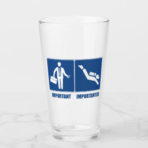 Work Is Important, Scuba Diving Is Importanter Glass