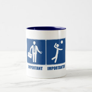 Work Is Important Volleyball Is Importanter Two-Tone Coffee Mug