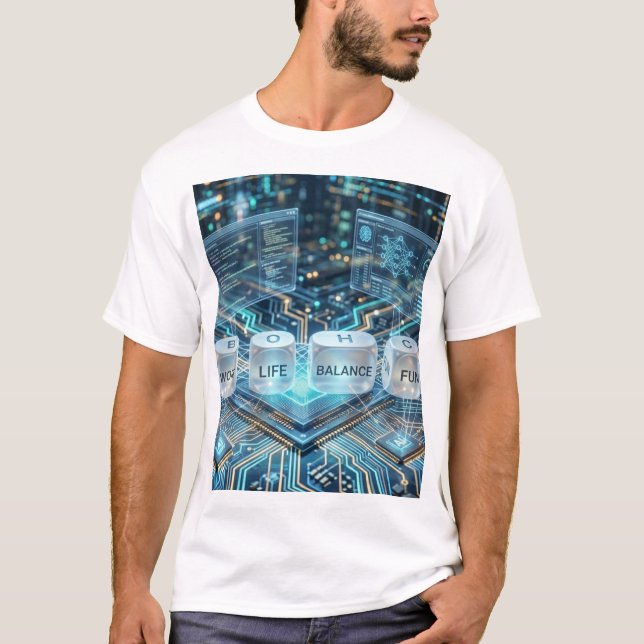 Work Life Balance | Tech Programmer Coding | Ne T-Shirt (Front)