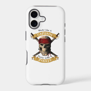 Work Like A Captain Party Like A Pirate Skull Joll