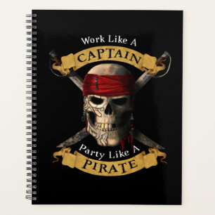 Work Like A Captain Party Like A Pirate Skull Joll Planner