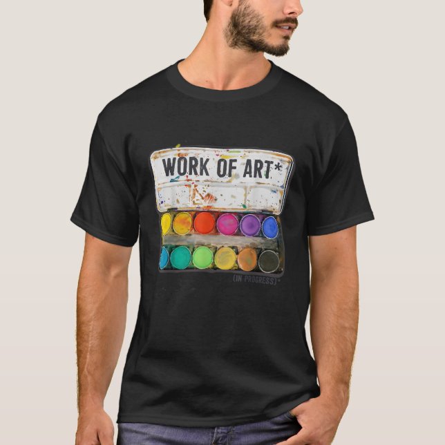 Work of Art in Progress Paint Palette Tee  (Front)