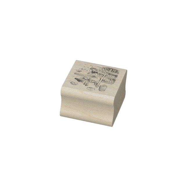Work on desk rubber stamp (Stamp)