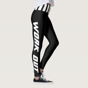Work Out Fitness in Black and White - DIY Colour Leggings