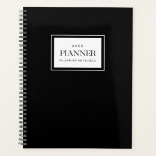 Work Planner Custom Black Weekly Monthly Organizer