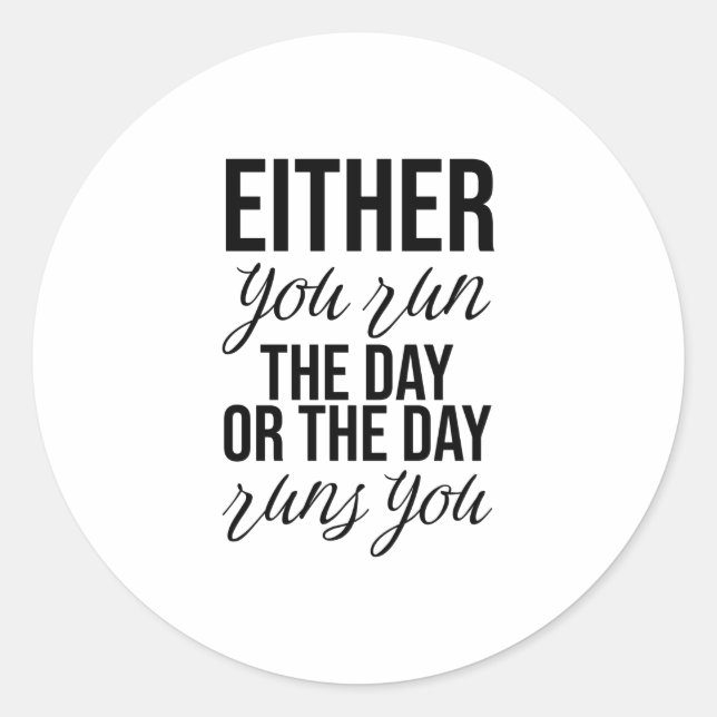 Work Quotes (Motivational Quotes for Work) Classic Round Sticker (Front)