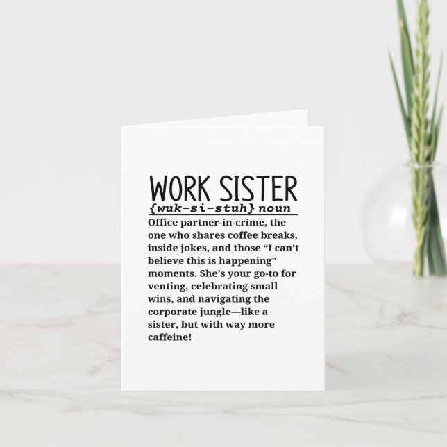 Work sister card (Front)