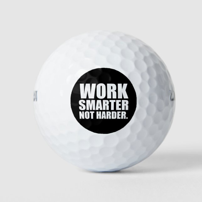 Work Smarter Not Harder Motivational Golf Balls (Front)