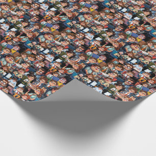 Work stress black wrapping paper