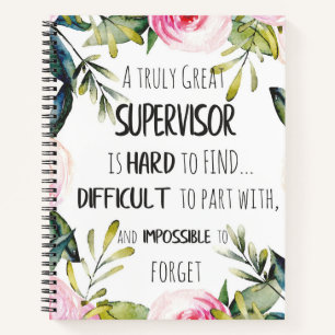 Work supervisor appreciation Manager retirement Notebook